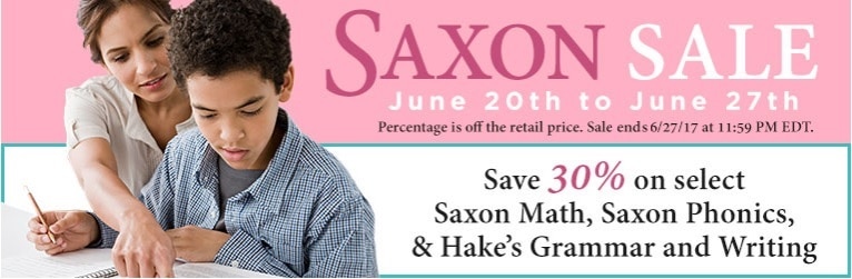 30% Off Saxon Homeschool Curriculum