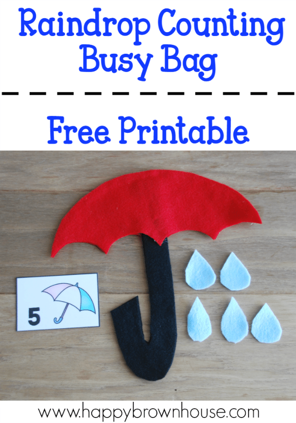 Umbrella Raindrop Counting Busy Bag