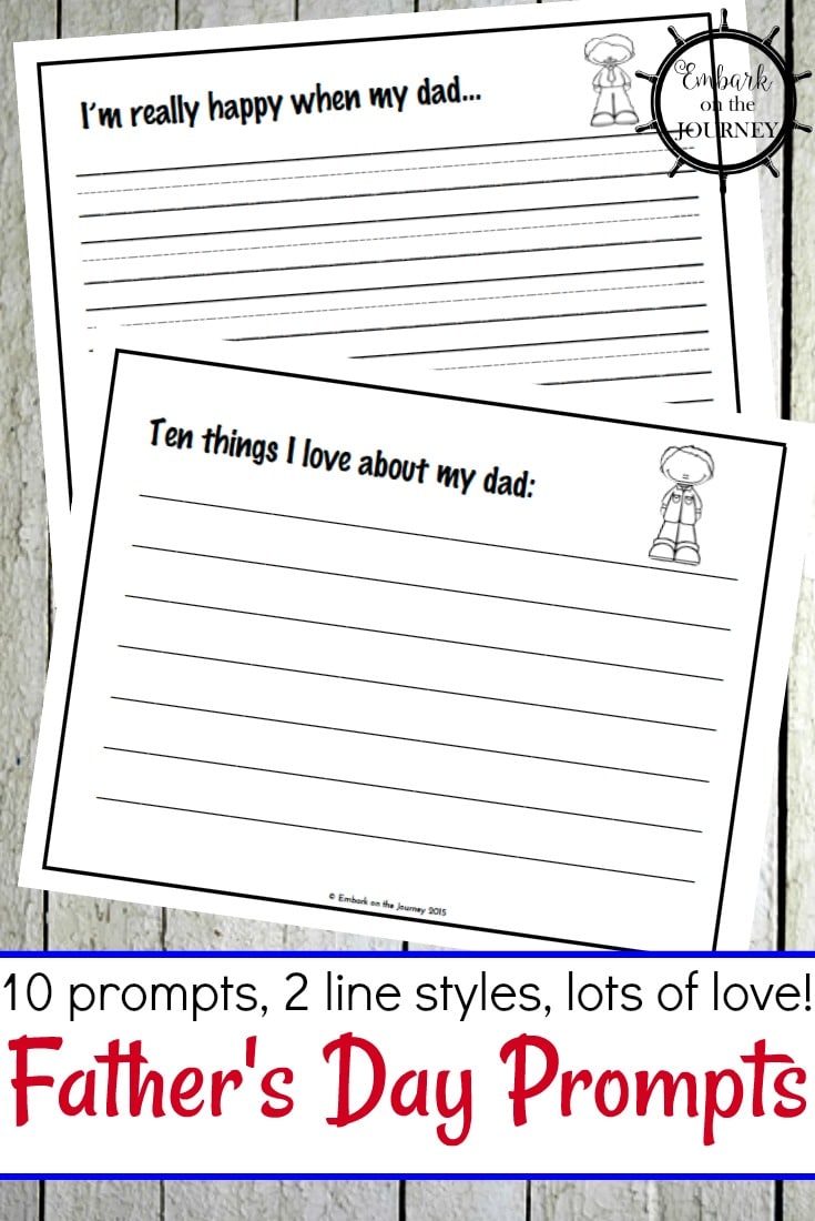 Free Father's Day Writing Prompts