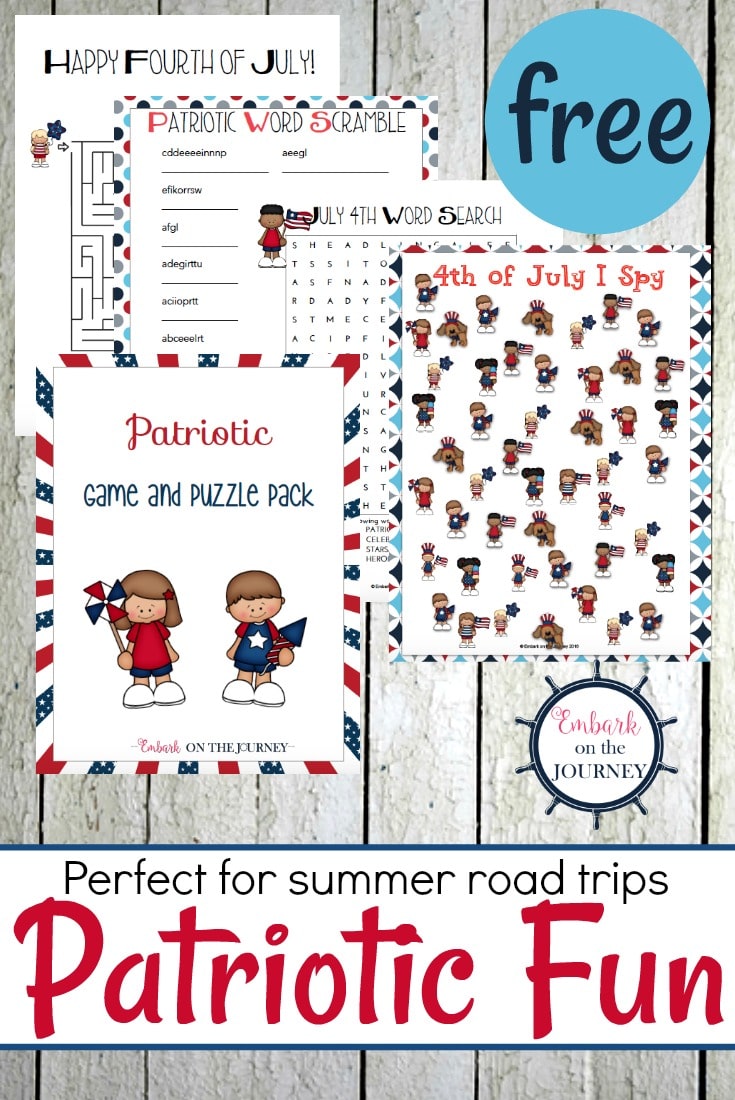 Free Patriotic Games and Puzzles Printable Pack