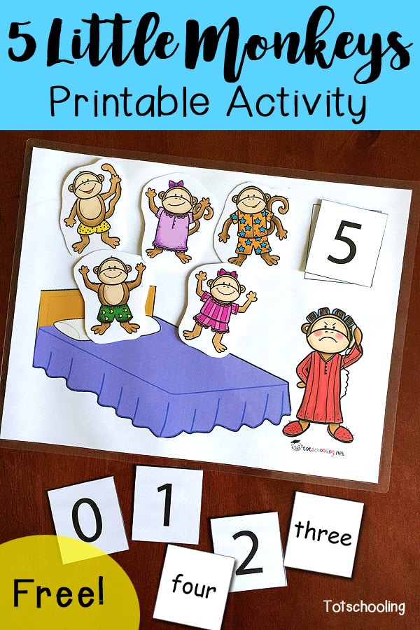 FREE Five Little Monkeys Activity