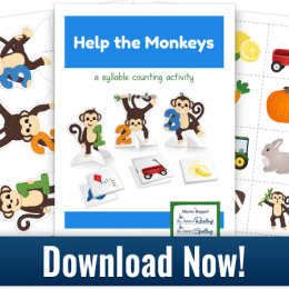 Free Help the Monkeys Syllable Counting Game