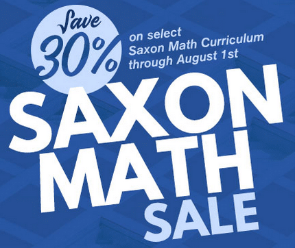 30% Off Saxon Homeschool Curriculum