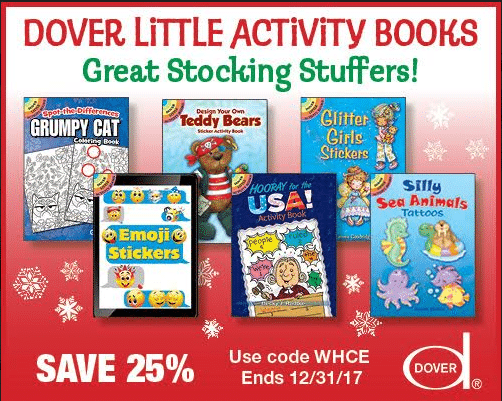 25% Off Dover Little Activity Books - Great Stocking Stuffers!