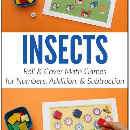 Free Insect Roll & Cover Math Games