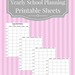 Free Yearly Homeschool Planning Sheets