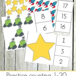 FREE OUTER SPACE THEMED COUNTING CLIP CARDS (Instant Download)