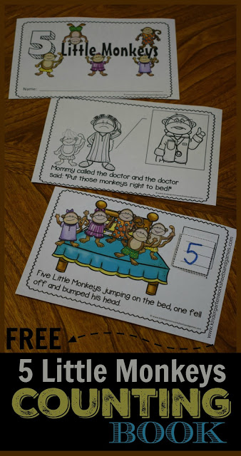 Free 5 Little Monkeys Counting Book