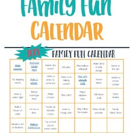 Free July Family Fun Calendar