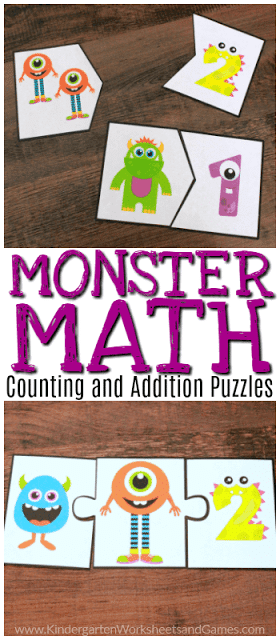 Free Monster Math Puzzles