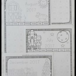 Free Printable Coloring Calendar for Kids