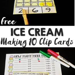 FREE Ice Cream Make 10 Clip Cards