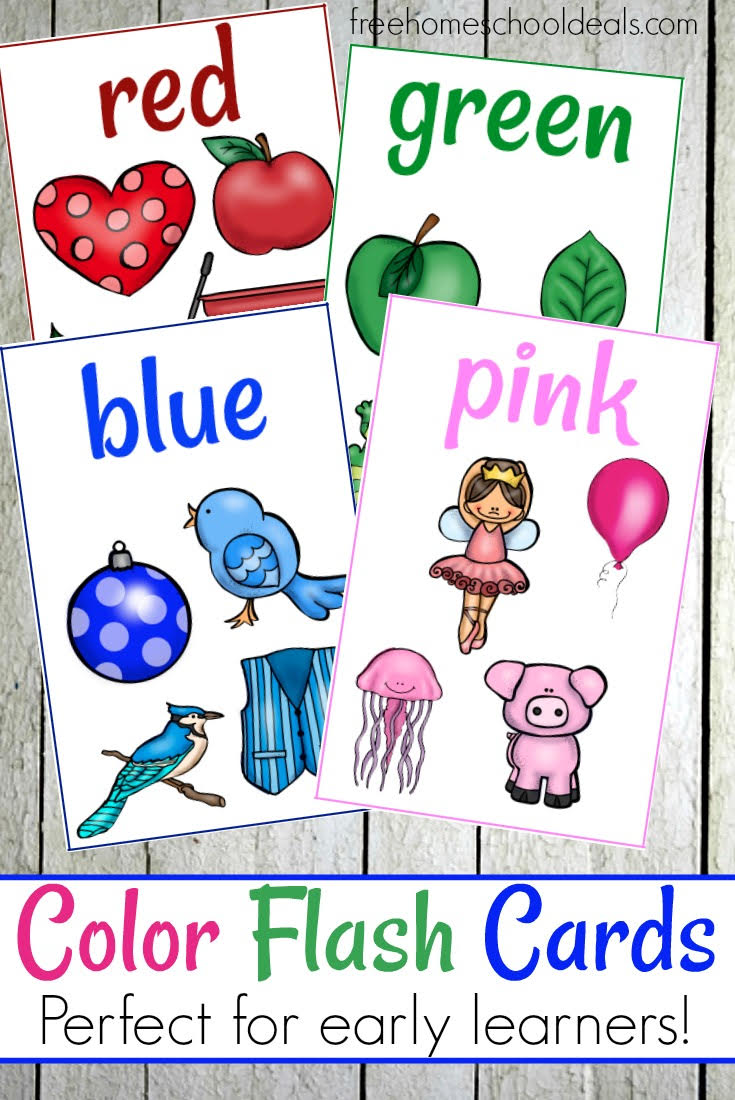 FREE COLOR FLASH CARDS (Instant Download)