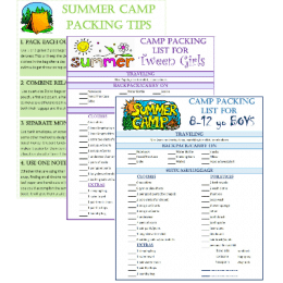Free Summer Camp Packing Lists