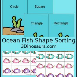 Free Ocean Fish Shape Sorting Printables