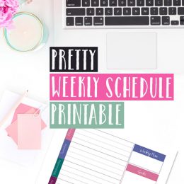 Free Printable Weekly Schedule Planning Page