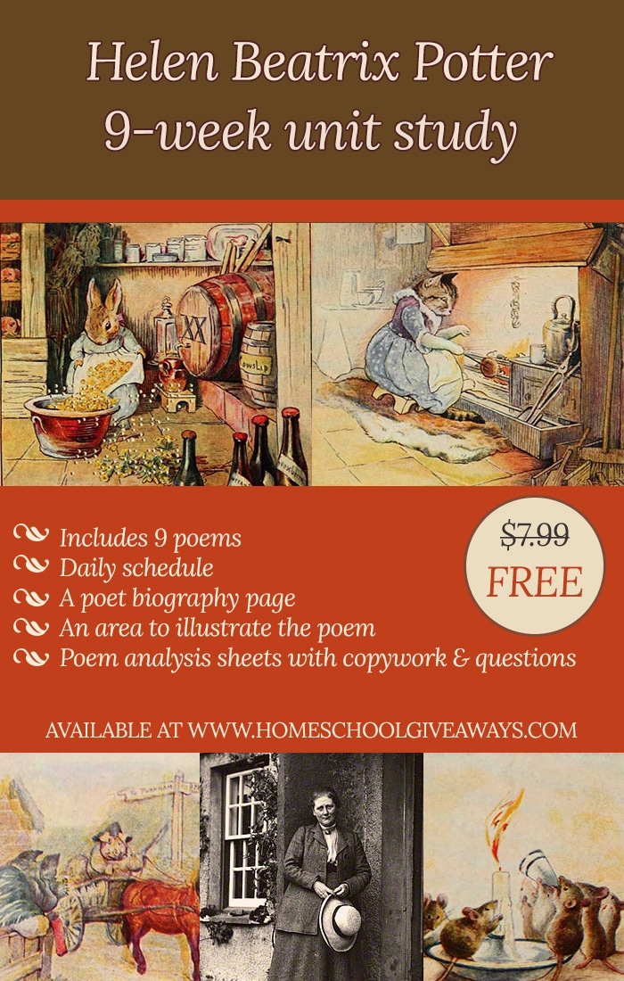 Free Beatrix Potter Unit Study ($7.99 Value!)