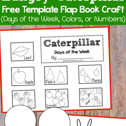 Free Hungry Caterpillar Learning Flap Book