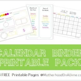 Free 2017-2018 Calendar Binder