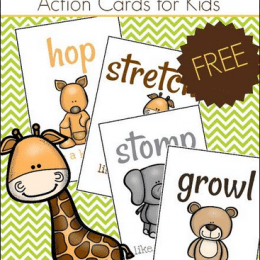 FREE ZOO ANIMAL ACTION CARDS (Instant Download)