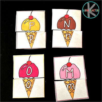 Free Ice Cream Alphabet Puzzles