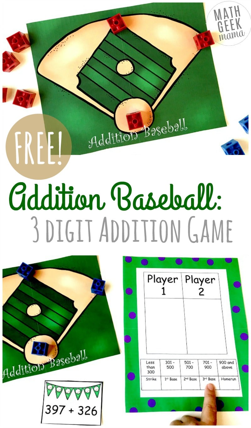 Free Addition Baseball Game