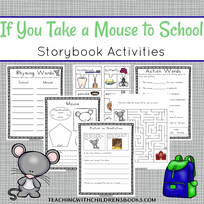 Free If You Take a Mouse To School Printables