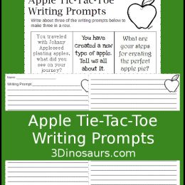 Free Apple Tic-Tac-Toe Writing Prompts