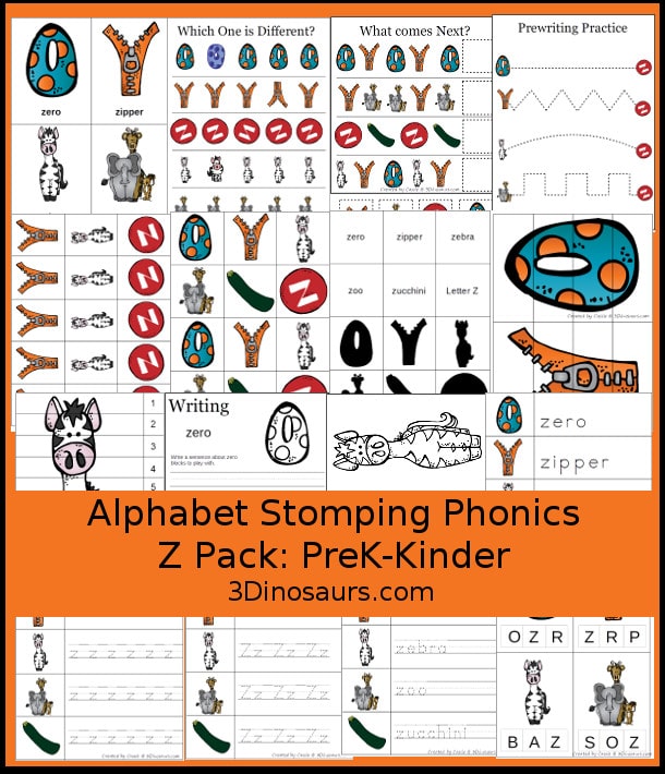 Free Letter Z Phonics Pack