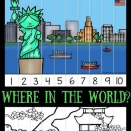 Free Where in the World Skip Counting Puzzles