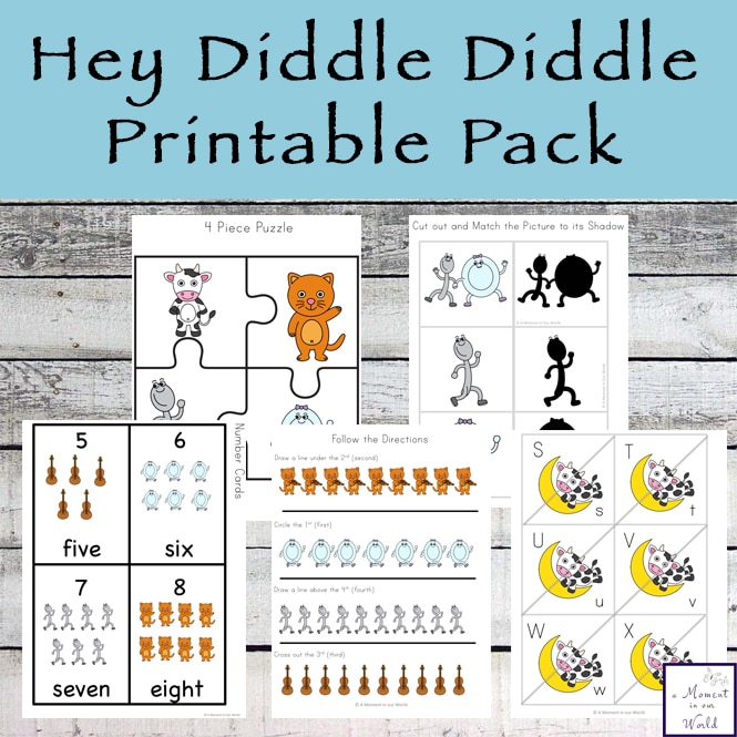 Free Hey Diddle, Diddle Printable Pack