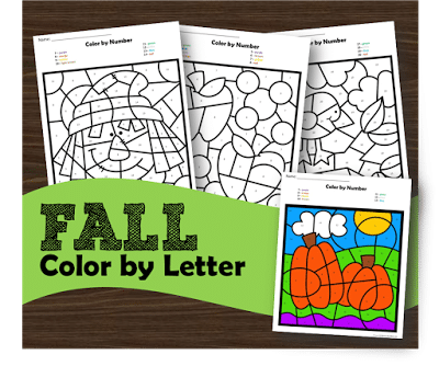 Free Fall Color By Letter Printables