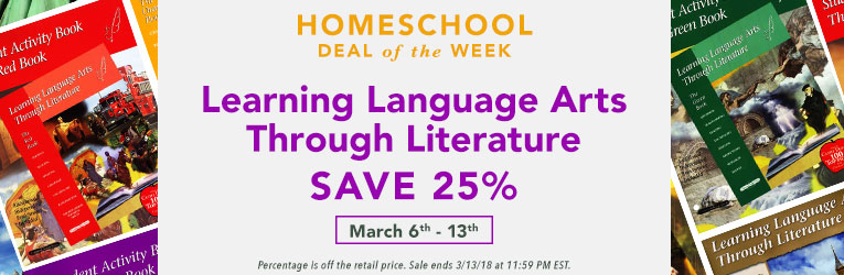 25% Off Learning Language Arts Through Literature Curriculum