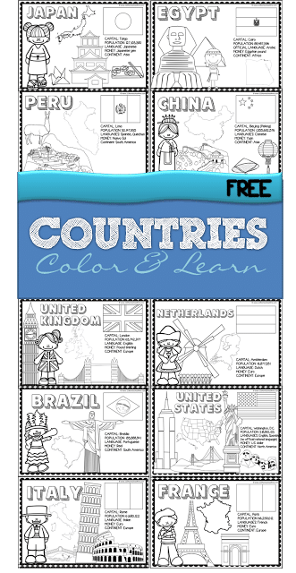 FREE Countries of the World Printable Book