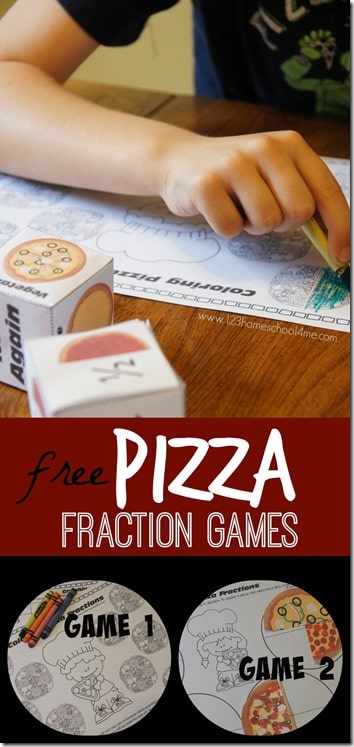 FREE Pizza Fraction Games