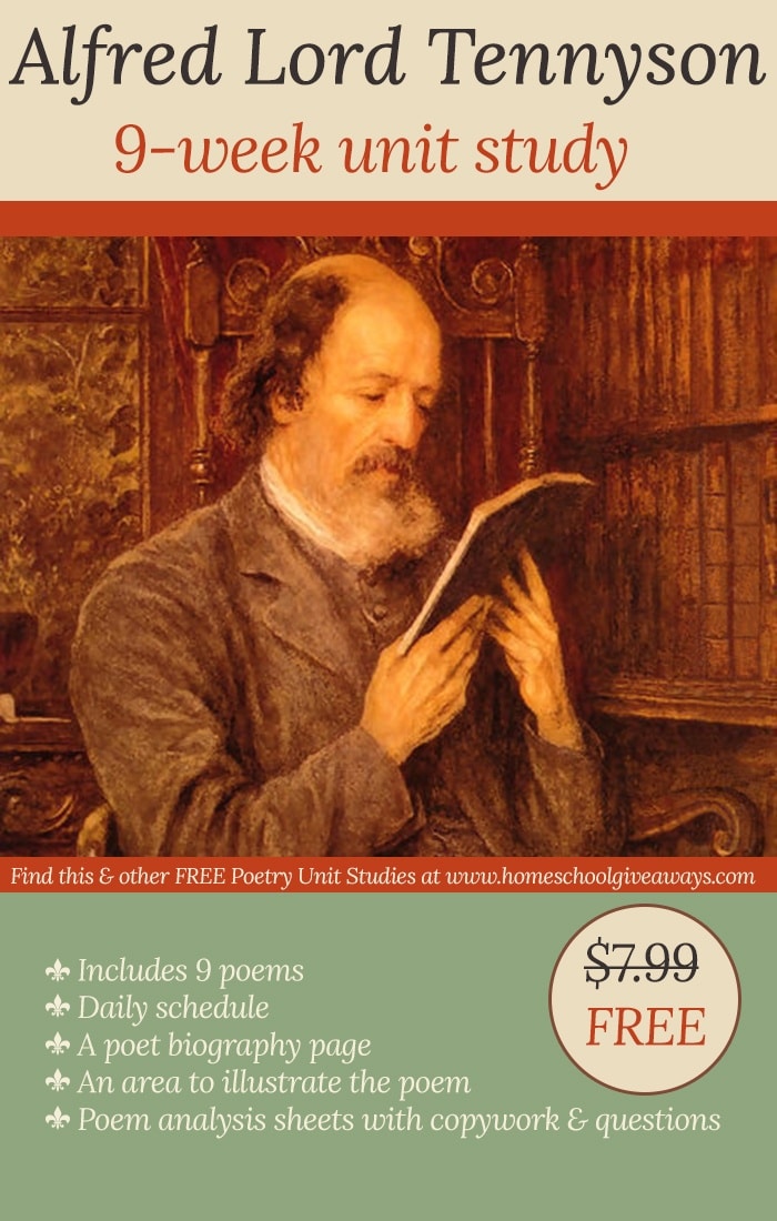 Free Alfred Lord Tennyson 9-Week Unit Study