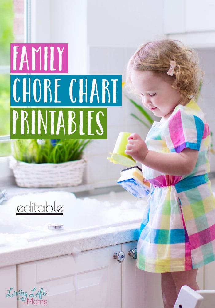 Free Family Chore Chart Printables (Editable)