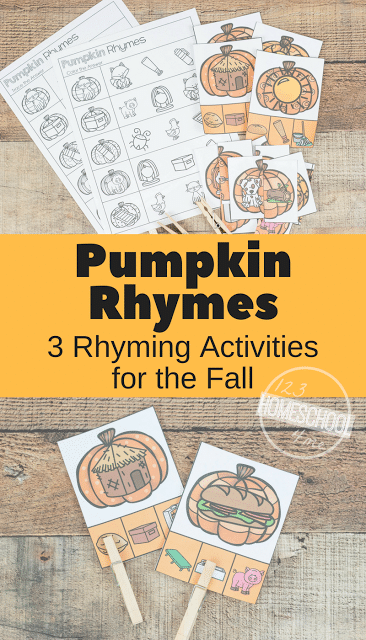 Free Pumpkin Rhyming Printables