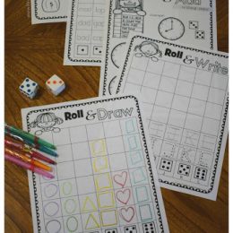 Free Fall Roll & Learn Kindergarten Worksheets