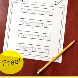 Free Editable Name Tracing Worksheet