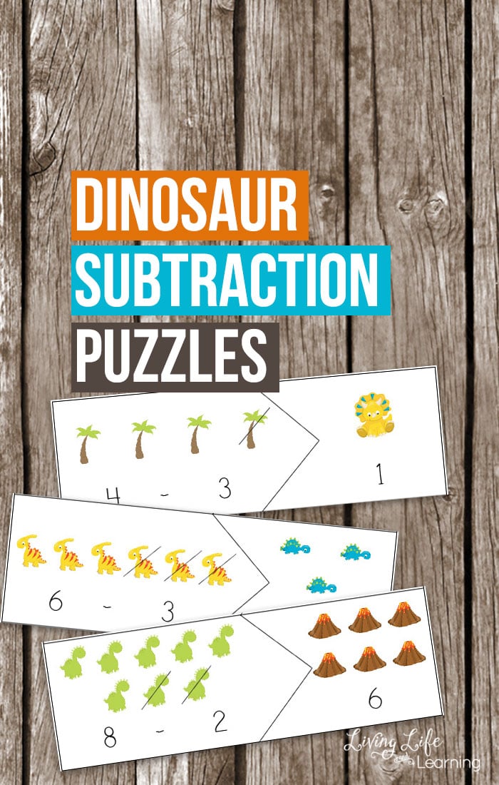 Free Dinosaur Subtraction Puzzles