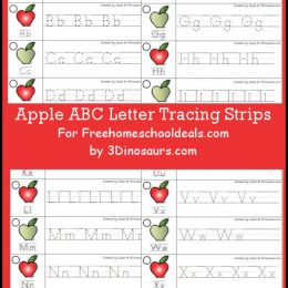 FREE APPLE ABC TRACING STRIPS (Instant Download)