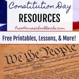 FREE CONSTITUTION DAY HOMESCHOOL RESOURCES - Printables, Lessons, & More!