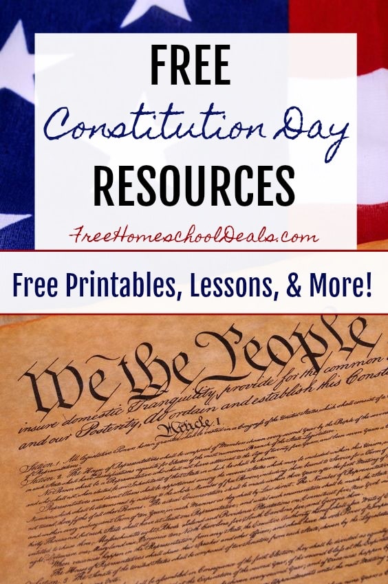 FREE CONSTITUTION DAY HOMESCHOOL RESOURCES - Printables, Lessons, & More!