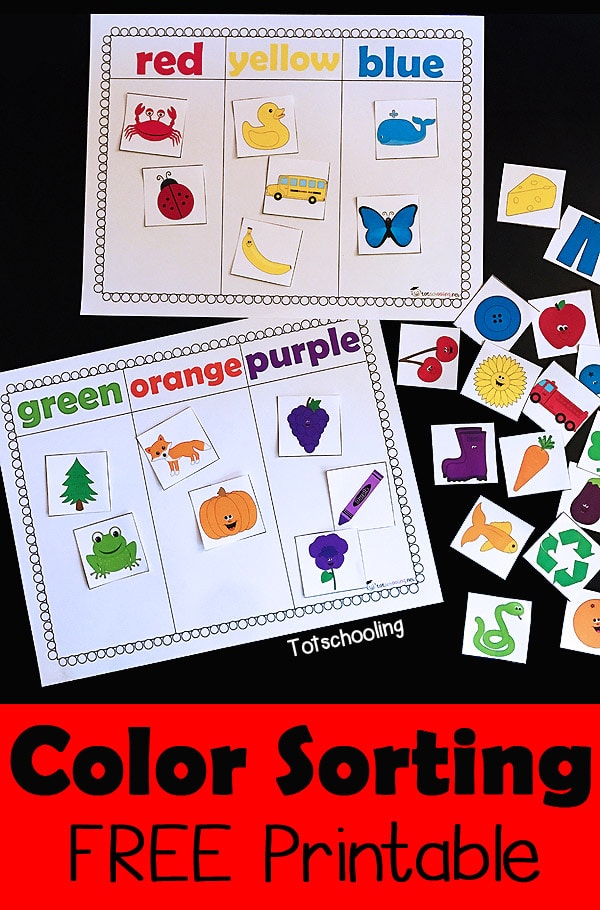 Free Color Sorting Printables