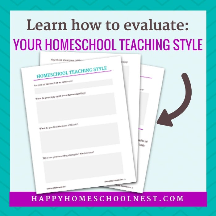 Free Homeschool Teaching Style Printables