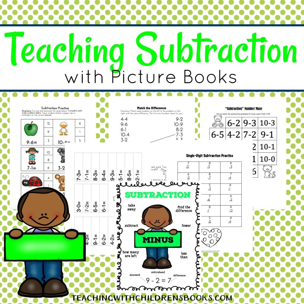 Free Teaching Subtraction with Picture Books Printables