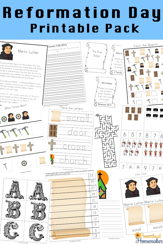 Free Reformation Day Printable Pack (131 Pages!)