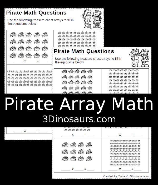 Free Pirate Multiplication Worksheets