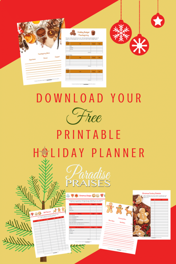 Free 2017 Printable Holiday Planner 